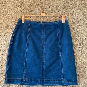 Free People Denim Mini Skirt